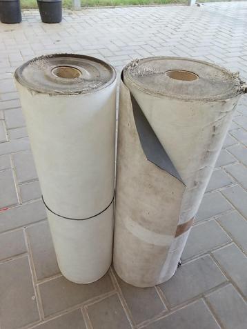 Epdm rubberfolie met witte fibercoating, Doe-het-zelf en Bouw, Ophalen, Kunststof, Zwart, Nieuw