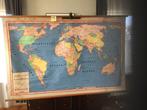 Carte scolaire rétro - Planisphère/Monde - Carte 437, Utilisé, Enlèvement ou Envoi