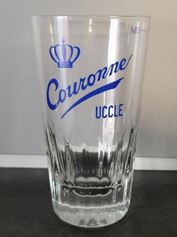 ancien verre de bière Couronne UCCLE publicitaire disponible aux enchères