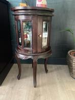 Antieke bar met afneembaar dienblad massief hout, Huis en Inrichting, Woonaccessoires | Dienbladen, Ophalen, Gebruikt, Rond, Hout