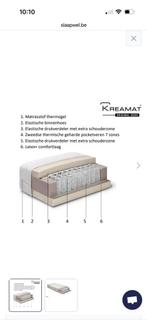 Matras 90x200 Kreamat Sparta 28 nieuw !, Huis en Inrichting, Ophalen, Zo goed als nieuw