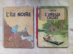 L' île noire / L 'oreille cassée : pages de garde bleu foncé, Boeken, Stripverhalen, Meerdere stripboeken, Ophalen of Verzenden