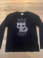 Zwart t-shirt lange mouw Karl Lagerfeld maat 164, Ophalen of Verzenden, Zo goed als nieuw, Shirt of Longsleeve, Karl Lagerfeld