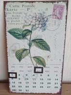 retro metalen kalender - met magneetjes, Gebruikt, Ophalen of Verzenden