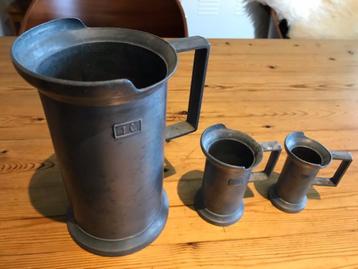 Tinnen maatbekers  Peltrato (3st) beschikbaar voor biedingen