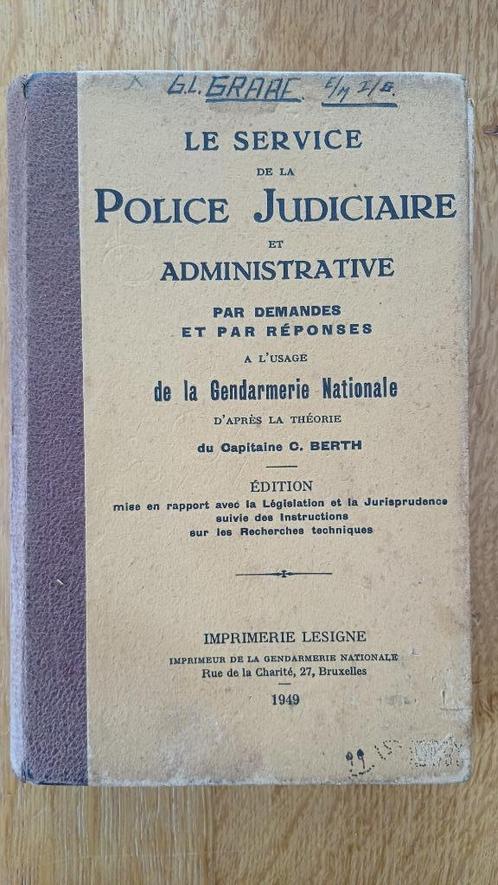 GENDARMERIE - LIVRE - Théorie Berth 1949, Collections, Objets militaires | Général, Gendarmerie, Enlèvement ou Envoi