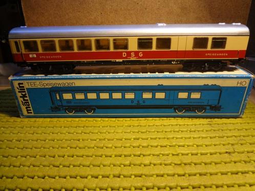Marklin -- 3 Wagons, Hobby en Vrije tijd, Modeltreinen | H0, Gebruikt, Locomotief, Wisselstroom, Märklin, Analoog, Ophalen of Verzenden