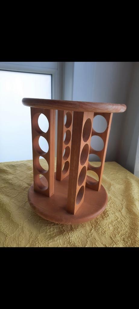 ROTERENDE kruidenhouder voor 16 houten potten, Huis en Inrichting, Woonaccessoires | Wijnrekken, Zo goed als nieuw, Hout, Ophalen