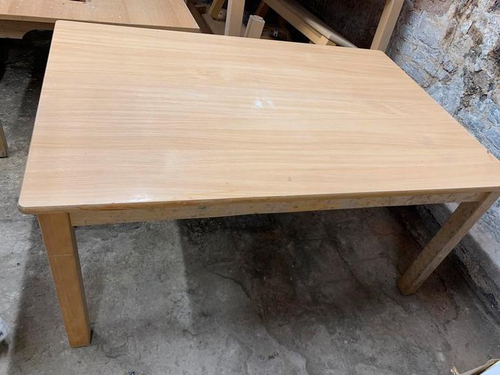 Tables et bancs préscolaires à motif en hêtre, Maison & Meubles, Tables | Tables de salon, Utilisé, Autres essences de bois, Enlèvement