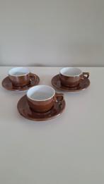 Set van 3 goudkleurige espressotassen, Ophalen of Verzenden