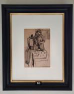 Houtskooltekening omgeving Isaac Israëls, Antiek en Kunst, Kunst | Tekeningen en Fotografie, Ophalen of Verzenden