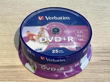 NOUVEAU : Verbatim Spindle 25 x DVD+R/RW 4,7 Go imprimables, Neuf, Enlèvement ou Envoi, Dvd, Réinscriptible
