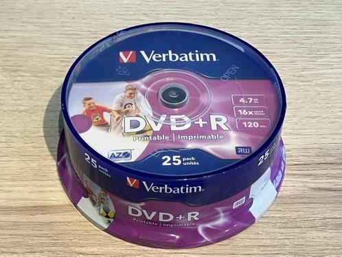 NIEUW : Verbatim Spindle 25 x DVD+R/RW 4,7 GB Bedrukbaar, Computers en Software, Beschrijfbare discs, Nieuw, Dvd, Herschrijfbaar