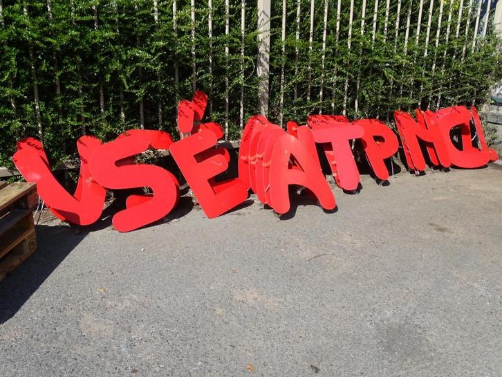 Vintage reclameletters, Verzamelen, Overige Verzamelen, Gebruikt, Ophalen