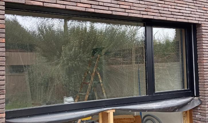 Superisolerend raam, hout/alu, 3-dubbele beglazing, Doe-het-zelf en Bouw, Raamkozijnen en Schuifdeuren, Zo goed als nieuw, Raamkozijn