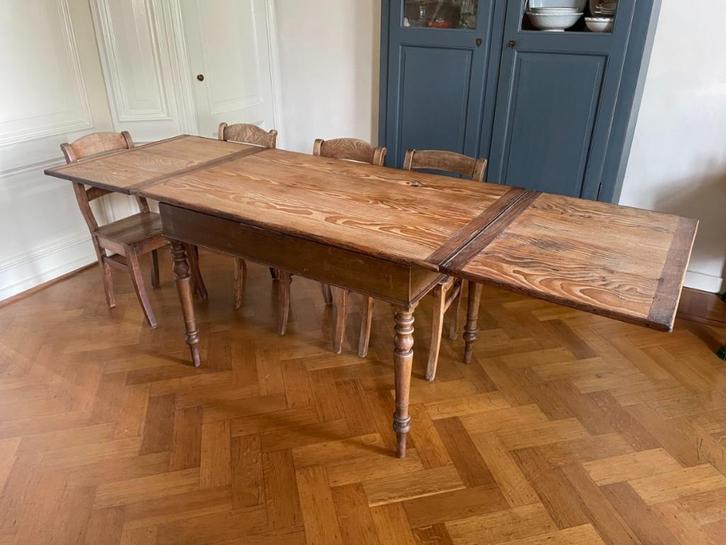 Uittrektafel Uitschuiftafel Eettafel Frans Landelijk 243 cm., Antiek en Kunst, Antiek | Meubels | Tafels, Ophalen