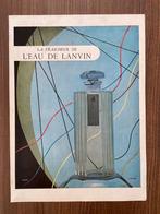 Reclame parfums La Fraîcheur De L’eau De Lanvin, Collections, Parfums, Enlèvement ou Envoi, Utilisé