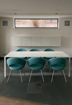 LESS Tafel van Jean Nouvel – Zeldzame Stalen Editie (Wit), Huis en Inrichting, Tafels | Eettafels, Ophalen, Gebruikt, 200 cm of meer