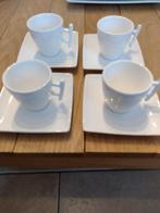 Espresso set van 4 kopjes en onderborden, Verzamelen, Ophalen of Verzenden, Gebruikt