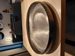 Grote metalen decoratieschotel., Huis en Inrichting, Woonaccessoires | Cd- en Dvd-rekken, Ophalen, Zo goed als nieuw