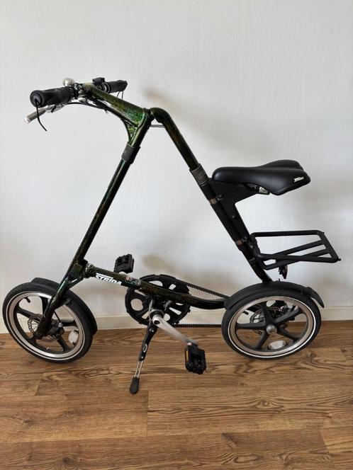 Strida groen/zwart vouwfiets, Fietsen en Brommers, Fietsen | Vouwfietsen, Gebruikt, Overige merken, Deels opvouwbaar, Ophalen