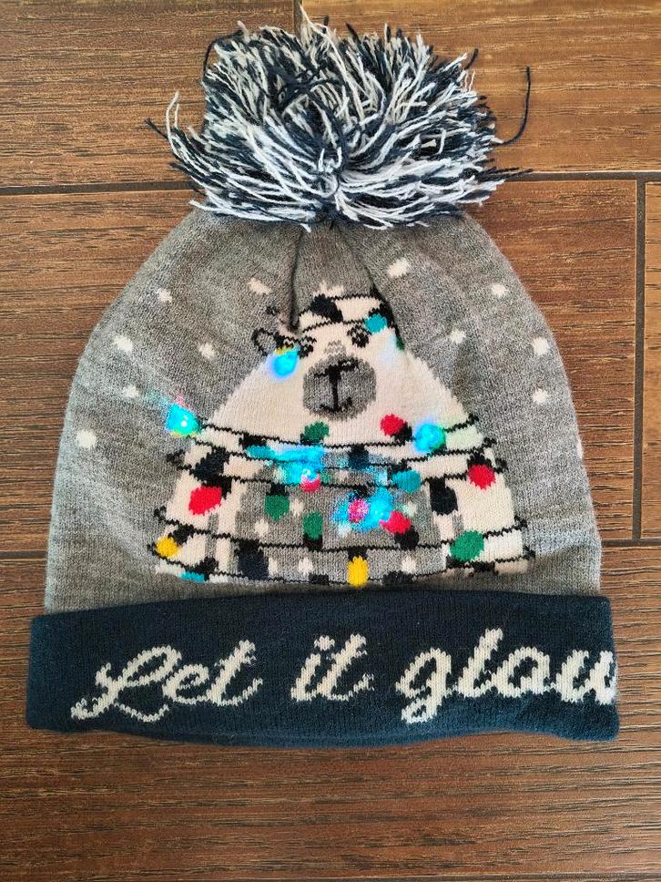 Wintermuts / Kerstmuts met ledlampjes, Divers, Noël, Comme neuf, Enlèvement
