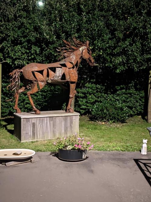 Paard , stalen constructie van kunstsmid, Antiek en Kunst, Kunst | Beelden en Houtsnijwerken, Ophalen