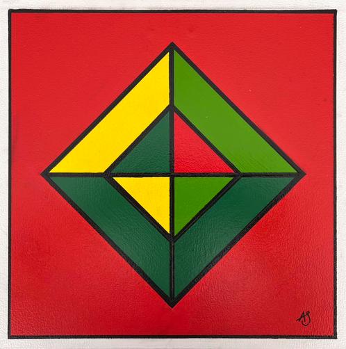 Balans In Kleur, Antiek en Kunst, Kunst | Schilderijen | Abstract, Ophalen of Verzenden