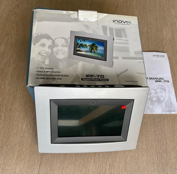 Cadre photo numérique, TV, Hi-fi & Vidéo, Photo | Cadres photos numériques, Neuf, Télécommande, Enlèvement ou Envoi