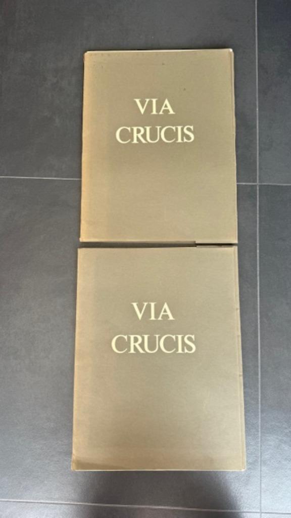 Luxueux Portfolio Via Crucis peintre Armand Demeulemeester, Antiek en Kunst, Kunst | Schilderijen | Klassiek, Ophalen