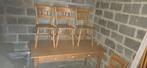 tafel en stoelen, Huis en Inrichting, Tafels | Eettafels, Ophalen, Grenenhout