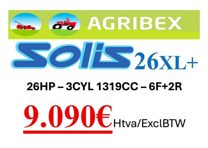 Solis 26 XL+ agribex AKTIE 5 ans de garantie, Articles professionnels, Agriculture | Tracteurs, jusqu'à 2500, Autres marques, jusqu'à 80 ch