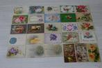 Lot 65 postkaarten fantasie Lot 65 cartes fantaisie gaufrée, Ophalen of Verzenden, Gelopen