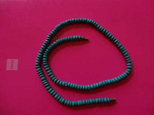 Colliers de perles turquoises ou jaune de 44 cm, Bijoux, Sacs & Beauté, Colliers, Neuf, Autres matériaux, Bleu, Enlèvement ou Envoi