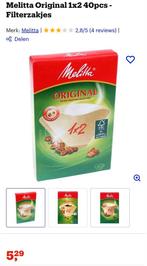 Filterzakjes Melitta,  maat 1x2, Ophalen of Verzenden