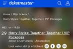 2 tickets harry styles 29/5, Twee personen, Mei