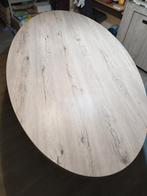 Ovale eetkamer tafel met ijzeren onderstel 120x220, Huis en Inrichting, Ophalen, Zo goed als nieuw