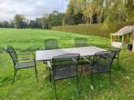 Arduinen tuintafel met 6 stoelen, Tuin en Terras, Ophalen, Overige materialen, 6 zitplaatsen, Zo goed als nieuw