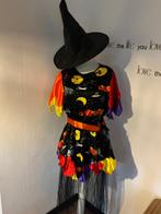 Caranvalsjurk heksenjurk maal 40 l met hoed dames, Ophalen, Zo goed als nieuw, Maat 38/40 (M), Kleding