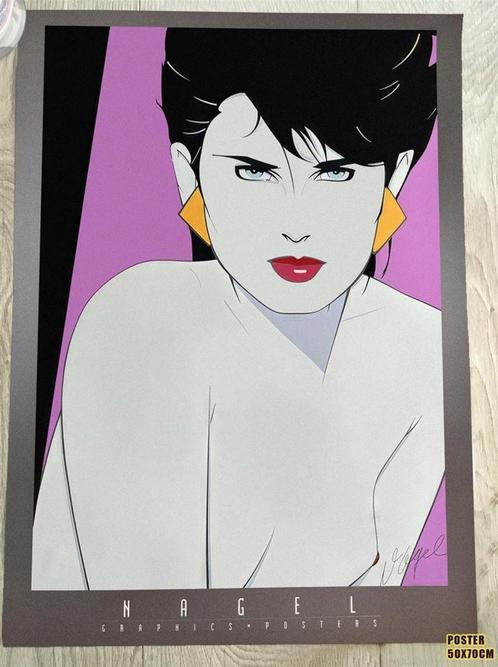 Grote PATRICK NAGEL pin up kunst Poster affiche ., Verzamelen, Posters, Nieuw, Verzenden