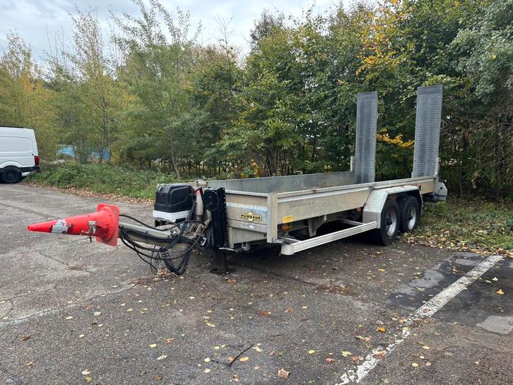 Remork dieplader humbaur machine  transport, Zakelijke goederen, Landbouw | Werktuigen, Transport, Ophalen