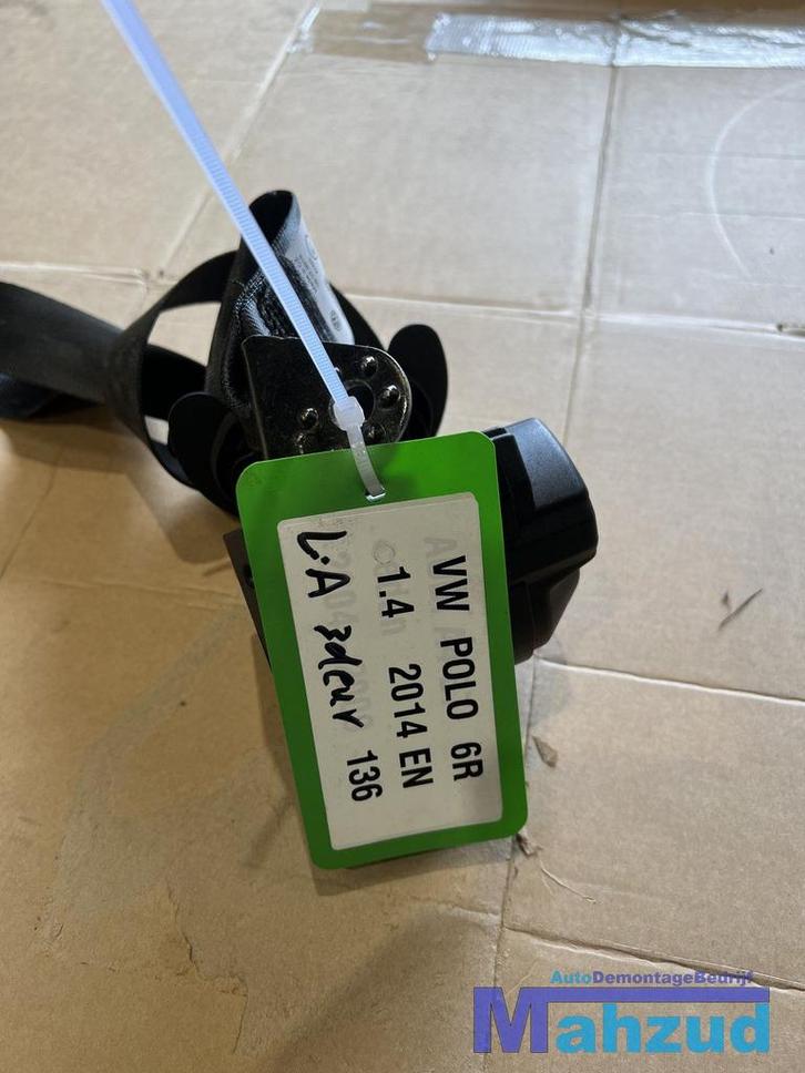 VW POLO 6R links achter Gordel 2009-2017 3 deurs, Auto-onderdelen, Interieur en Bekleding, Volkswagen, Gebruikt, Ophalen of Verzenden