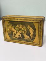 Vintage brocante koekjes blik PAREIN engeltjes goudkleur, Verzamelen, Blikken, Ophalen of Verzenden, Zo goed als nieuw, Koek(jes)
