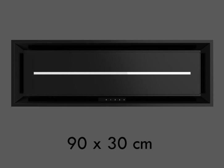 90x30 cm - 90x60 cm - plafond dampkap - LED verlichting, Huis en Inrichting, Keuken | Keukenelementen, Nieuw, Wit, Zwart, Overige kleuren