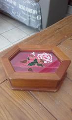 Vintage houten juwelendoos, Antiek en Kunst, Ophalen of Verzenden