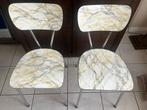 Vintage keukenstoel Formica, Huis en Inrichting, Stoelen, Ophalen, Twee, Overige kleuren, Vintage 70