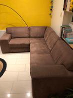 Grand canapé d’angle en tissu - couleur taupe - BELOT - 350€, Utilisé