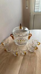 Punch bowl met 6 tassen., Antiek en Kunst, Ophalen