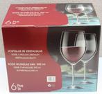 Set van 6 Rode Wijnglazen in Kristalglas-Klassiek- 590 ml, Autres styles, Enlèvement ou Envoi, Verre ou Verres, Neuf