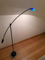 Staanlamp met blauw glas - halogeen, Huis en Inrichting, Ophalen, Gebruikt, Glas, Modern